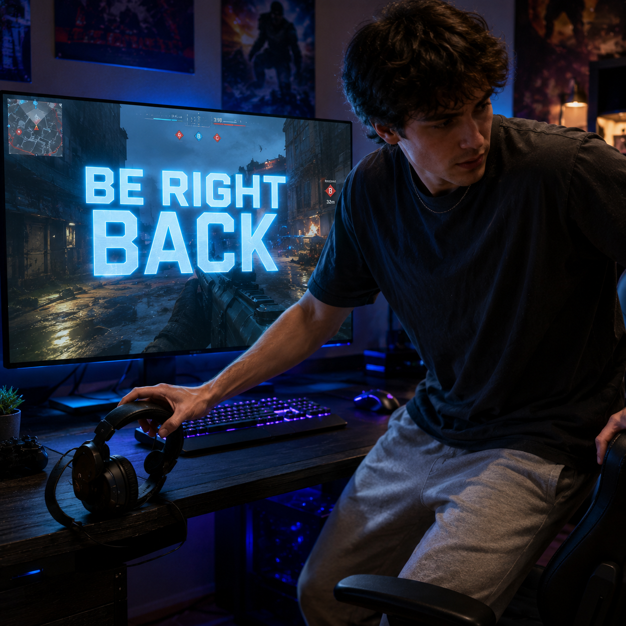 BE RIGHT BACK