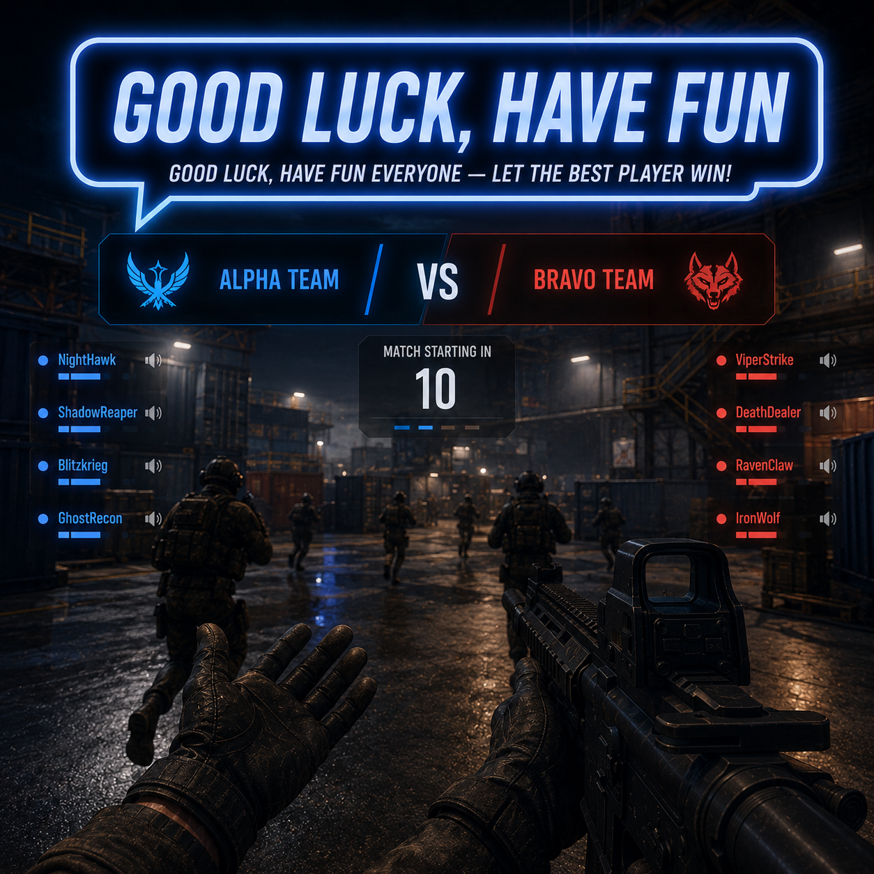 GOOD LUCK, HAVE FUN