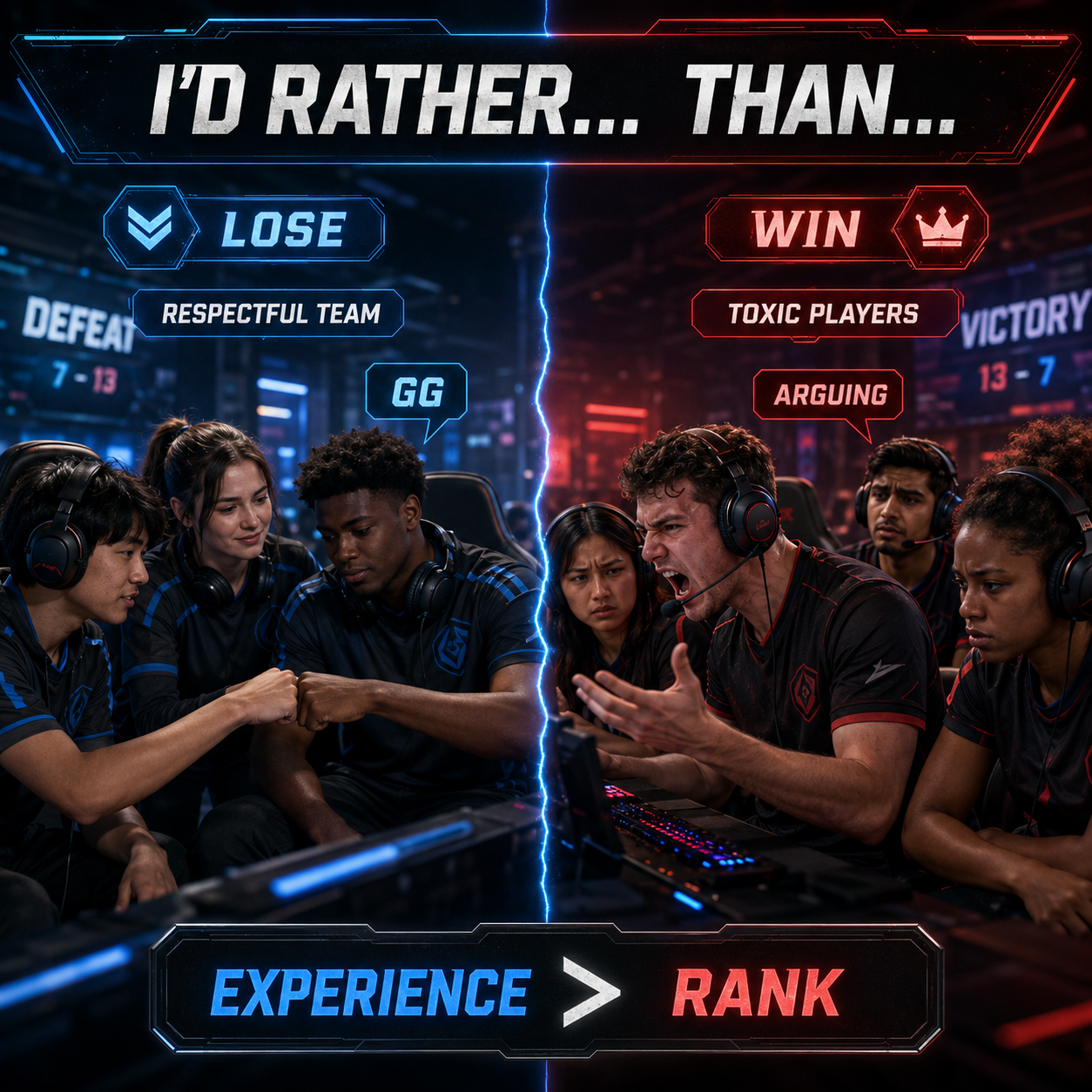 I'd rather than