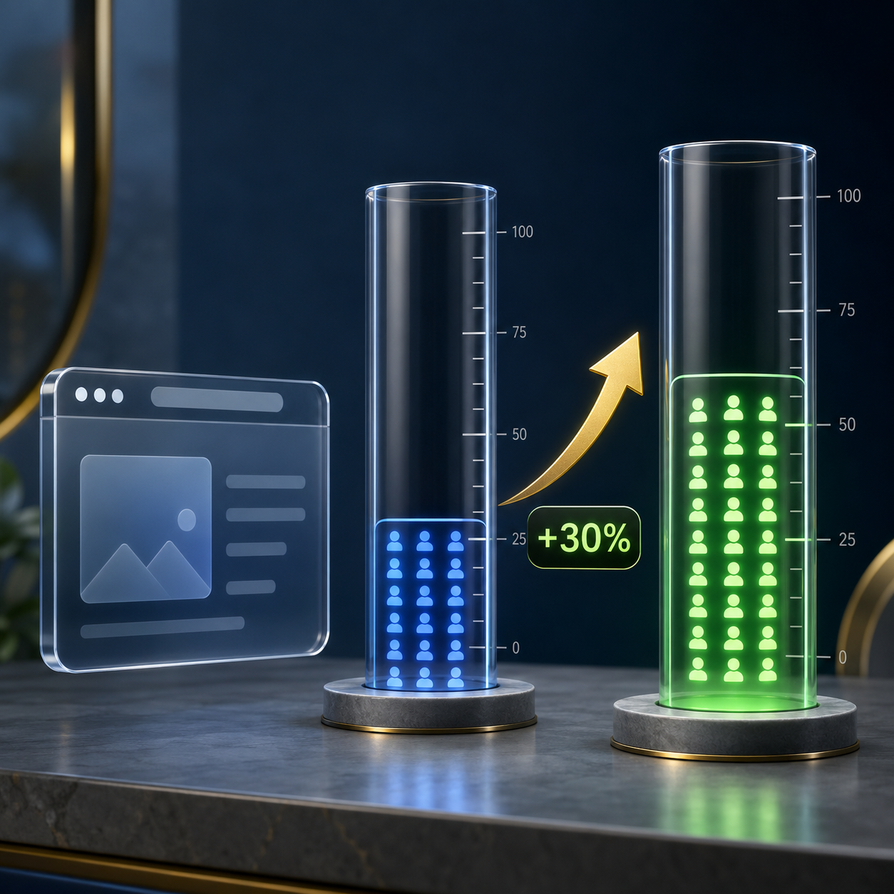UP BY [X] PERCENT